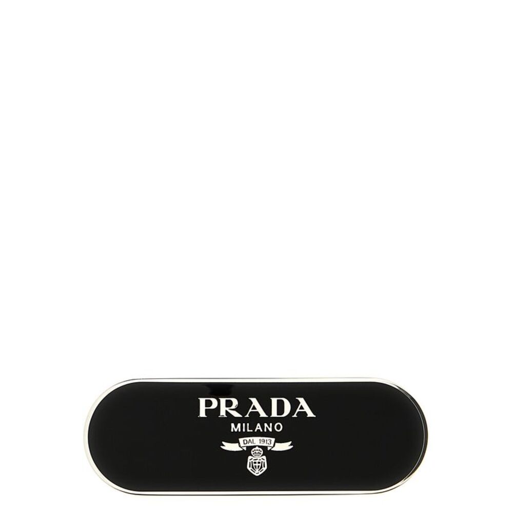 Prada Black Stainless Steel Hair Women's Clip